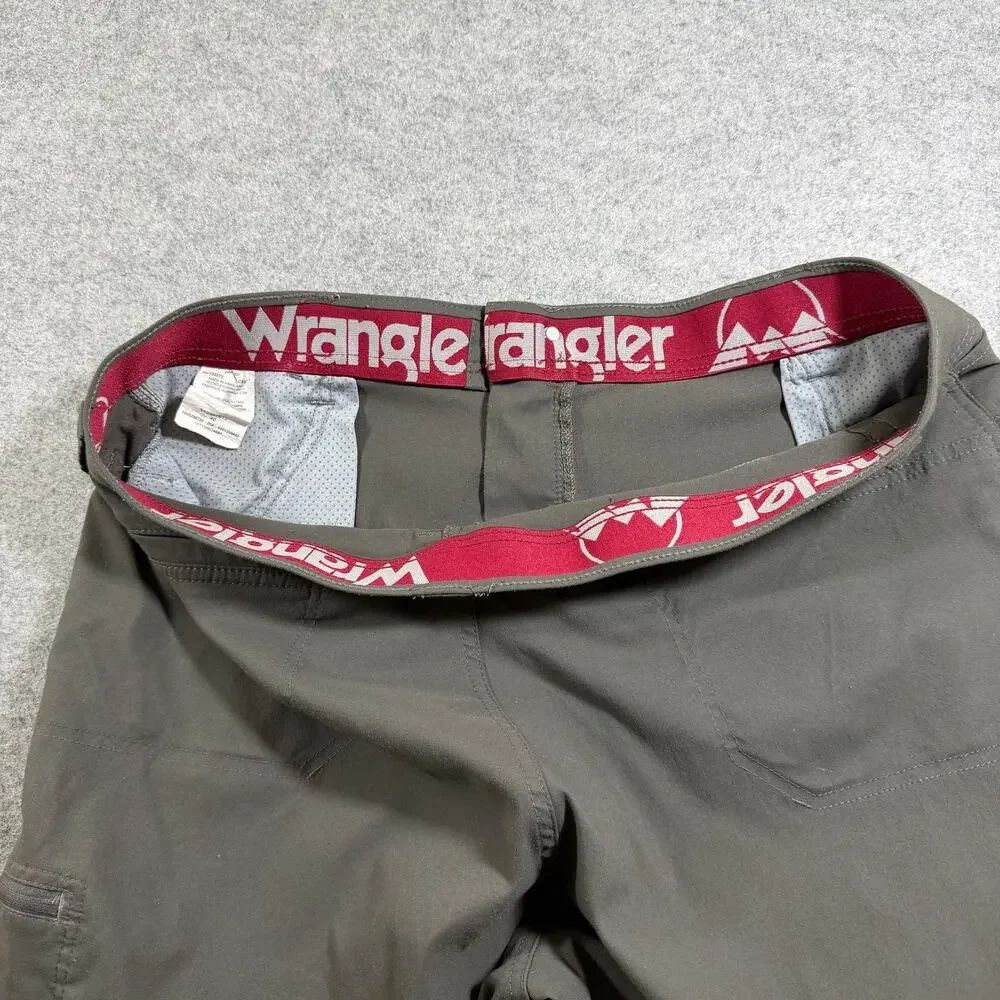Wrangler ATG Cargo Shorts Mens 40 Dark Gray Zippered Pockets Outdoor Hiking